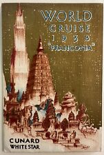 R.M.S. Franconia World Cruise  1938 Cunard White Star Line Rare☆☆☆☆☆ picture
