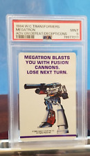 💥 RARE 1984 PSA RETIRED MEGATRON 1st Print Card Transformers G1 💥 picture