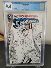 SUPERMAN #47 CGC 9.4 GRADED 2016 HARLEY'S LITTLE BLACK BOOK SKETCH VARIANT COVER picture