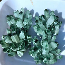 300-400g New Find Green Phantom Quartz Crystal Cluster Mineral Specimen Healing picture