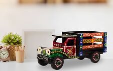 Handpainted Wooden Showpiece Truck Collectibles Figurine - Vintage Home & Office picture