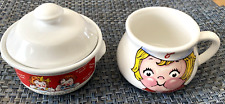 Vintage 1998 Campbell's Soup Crock with handles/lid and Mug-Excellent Condition picture