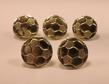 Pack of 5 Soccer Ball Gold Tone Hat Lapel Pin Letterman Award  picture