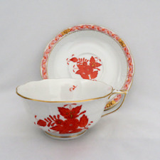 Herend Hungary Chinese Bouquet Rust Cup and Saucer picture
