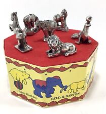 REED & BARTON Bear Seal Lion Animal Happy Birthday Cake Candle Metal Holders picture