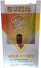 High Tea Non Tobacco All Natural Herbal Smoking Wraps - Wild Honey - 125 Self... picture