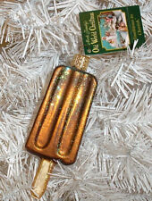 2013 CHOCOLATE FUDGE POP - OLD WORLD CHRISTMAS BLOWN GLASS ORNAMENT - NEW W/TAG picture