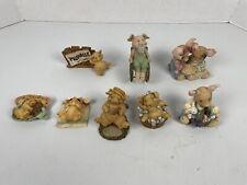 1992-1995 Pigsville Figurine Collection Lot of 8 Enesco picture