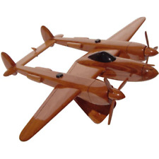 P38 Lightning Mahogany Wood Desktop Airplanes Model picture