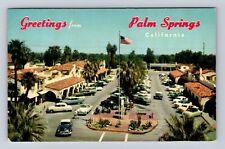 Palm Springs CA-California, Greetings Palm Springs Plaza, Vintage Postcard picture