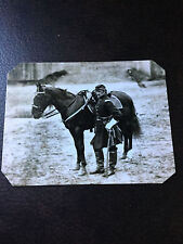Civil War Military Soldier with horse  tintype C520RP picture