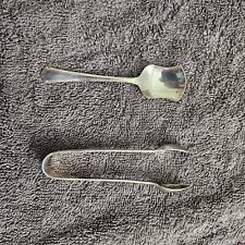 Sheffield EPNS Silverplate Sugar Tongs and Scoop Spoon - England picture