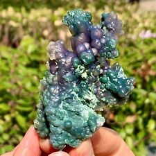48G Beautiful Natural Purple Grape Agate Chalcedony Crystal Mineral Specimen picture