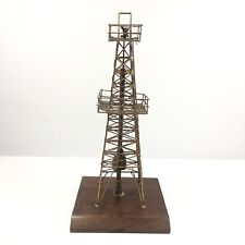 VTG Metal Oilfield Oil Well Derrick Drilling Rig Desk Model OIL ORIGINALS Tulsa picture