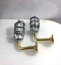New Nautical Marine Swan Neck Solid Aluminum Wall Light With Brass Pipe 2 Pcs picture