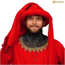Medieval Chaperon 15th Century Woolen Knight Reenactment LARP SCA Movie Prop Red picture