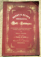 1875 Henry S. Rupp's Mail Catalog Dutch Bulbs House Flowers Small Fruit Catalog picture