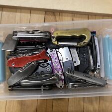LARGE TSA Confiscated Metal KNIVES- Folding/Pocket/Vtg- GERBER/WARTECH/ALBATROSS picture