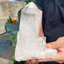 1105G Natural white crystal cluster quartz crystal mineral specimen healing picture