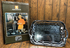Vintage 1971 Irvinware Oblong Chrome Plated Serving Tray picture