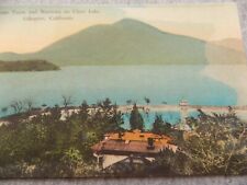 Clear Lake CA Kono Tayee Floyd Mansion Narrows Mount Konocti Vtg Postcard 1938 picture