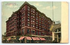 1912 ATLANTIC CITY NJ YOUNG'S HOTEL STREET VIEW BUSINESS AD POSTCARD P2101 picture