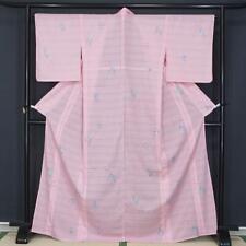 Japanese Summer Clothes Toray Silk Washable Kimono Small Pattern Polyester  picture