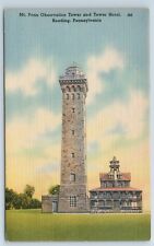 Postcard Mt. Penn Observation Tower and Tower Hotel Reading Pennsylvania picture