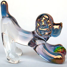 Cocker Spaniel Figurine Blown Glass Crystal Sculpture picture