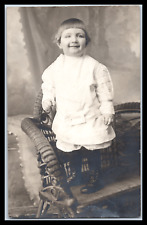 Vintage RPPC of Child standing on a chair Early 1900's The Yocom Studio picture