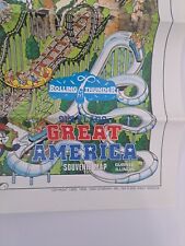 Six Flags Great America Amusement Park Souvenir Map- 1990 Gurnee Illinois picture
