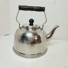 Faberware 7040 Stainless Steel Tea Kettle Vintage Built-In Strainer 08811 2.5 Qt picture