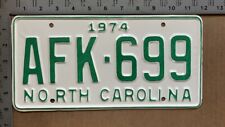 1974 North Carolina license plate AFK 699 YOM DMV Ford Chevy Dodge 13689 picture