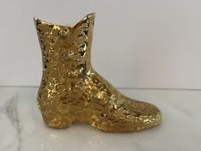 Sequoia Ware 22k yellow gold American bisque boot shoe collector 60’s 1963 picture