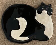Warren Kimble Tuxedo Fat Cat Collection Ceramic Spoon Rest picture