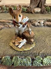 Wee Forest Folk M-243 Woody Woodmouse Wood Chopper Preparing For Fall Autumn picture