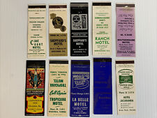 10 RARE ViINTAGE FRONTSTRIKE MATCHBOOK COVERS  CLEWISTON INN HOTEL JACARANDA gmg picture