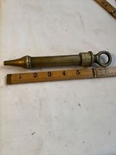 Vintage Brass Grease Gun / Oiler - Classic Car Tool Kit picture