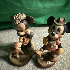 Disney Mickey & Minnie Mouse Set by Anri Limited Edition #410 / 500 Italy 6 Inch picture