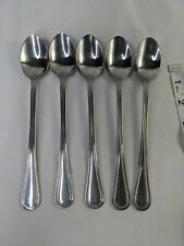 1847 Rogers Bros Beaded Iced Tea Spoon Lot of 5 picture