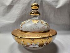 Genuine Jeweled Bohemia Murmac Made in Czechoslovakia Candy Dish Vintage picture