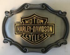 Vintage RainTree Belt Buckle Harley-Davidson Motorcycle Silver HD picture