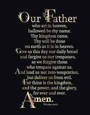 THE LORDS PRAYER PHOTO 8.5X11 JESUS CHRIST OUR FATHER GOD HEAVEN ANGEL REPRINT picture