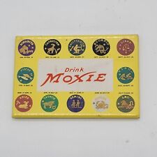 Vintage Drink Moxie Pocket Purse Mirror with Astrology Zodiac Chart on Back picture