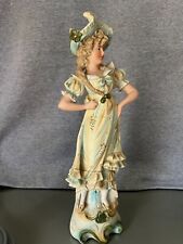 Vtg Porcelain Bisque Colonial Woman Figurine Carl Schneider 1959 2/369 14 picture