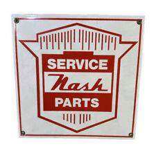 Vtg 1950’s Nash Service And Repair Sign Heavy Duty Metal 9” X 9” picture