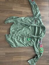 Vintage BOY SCOUTS Of AMERICA Official Green Long Sleeve Uniform Shirt MED picture