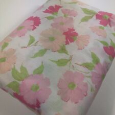 Vintage Fashion Manor Double Flat Sheet Floral USA No Iron Muslin Penneys 80x95 picture