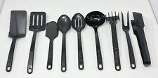 Vintage Ultratemp Robinson Knife Co. Set Of 9 Black Spatulas Spoon Ladle Masher picture