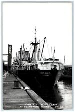 c1950's Canada Steamship Mont Clair At Searsport ME RPPC Photo Postcard picture